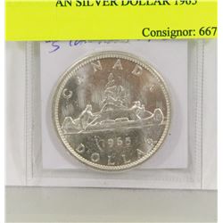 CANADIAN SILVER DOLLAR 1965