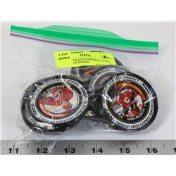 BAG OF 29 KATCH HOCKEY COINS ,ASSORTED TEAMS