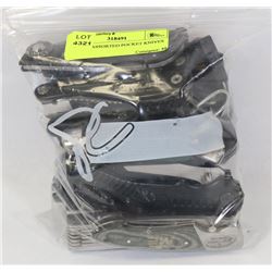 BAG OF ASSORTED POCKET KNIVES
