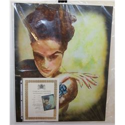 209) "MONA" WILLIAM VERDULT OIL ON ARTIST PAPER.