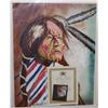 Image 1 : 250) "CHIEF TWO FEATHERS" WILLIAM VERDULT OIL ON