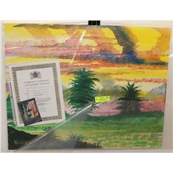 181) "AUTUMN BEAUTY" WILLIAM VERDULT OIL ON ARTIST