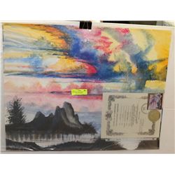 246) "WINDY LAKE" WILLIAM VERDULT OIL ON ARTIST