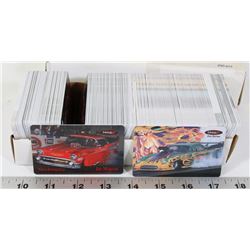 BOX OF ASSORTED RACE CAR COLLECTOR CAR TAGGZ