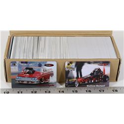 BOX OF ASSORTED RACE CAR COLLECTOR CAR TAGGZ