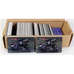 BOX OF ASSORTED RACE CAR COLLECTOR CAR TAGGZ