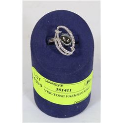 NEW SILVER-TONE FASHION RING -