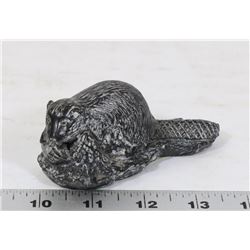 WOLF ORIGINAL SOAPSTONE CARVED BEAVER.