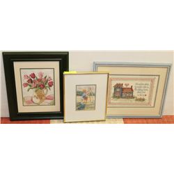 BUNDLE OF 3 FRAMED WALL ART