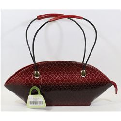 SNAKESKIN STYLE PURSE (RED)