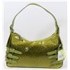 Image 1 : SNAKESKIN STYLE PURSE (GREEN)