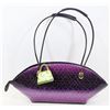 Image 1 : SNAKESKIN STYLE PURSE (PURPLE)