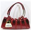 Image 1 : SNAKESKIN STYLE HANDBAG (RED)