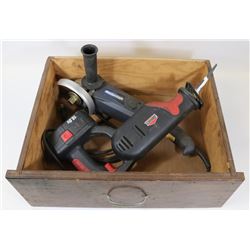 TRAY WITH MASTERCRAFT ANGLE GRINDER  & JOBMATE