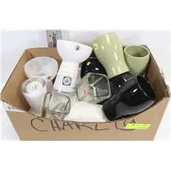 BOX OF ASSORTED IKEA COLLECTIBLES & DECOR
