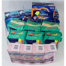 LARGE BUNDLE OF FEMININE HYGIENE PRODUCTS