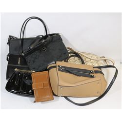 BOX OF HANDBAGS AND WALLETS