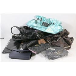 BOX OF HANDBAGS AND WALLETS
