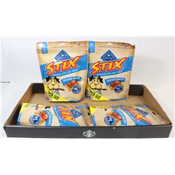 LOT OF 4 BLUE BUFFALO STIX, DOG TREATS