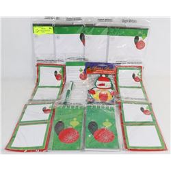 LOT 16 ASSORTED CHRISTMAS STICKY NOTE PADS,