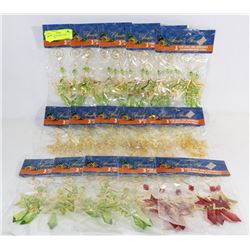 LOT OF 15 STAR JEWEL WIRE ORNAMENTS