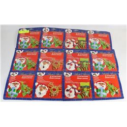 LOT OF 12 CHRISTMAS SUCTION HOOKS