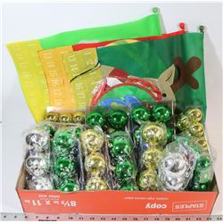 FLAT OF ASSORTED CHRISTMAS DECORATIONS