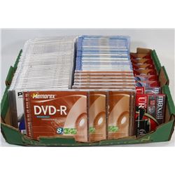 FLAT OF BLANK DVD-R DISCS