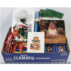 FLAT OF CHRISTMAS DECORATIONS