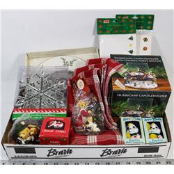 FLAT OF CHRISTMAS DECORATIONS