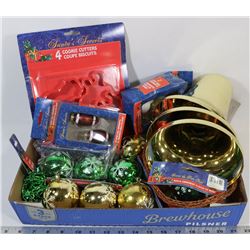 FLAT OF CHRISTMAS DECORATIONS