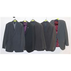 LOT OF 5 MENS SUIT JACKETS SIZE 40