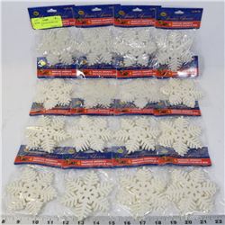 LOT OF 16 PACKS OF SNOWFLAKE ORNAMENTS