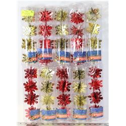 LOT OF 10 CONTAINERS OF SNOWFLAKE ORNAMENTS