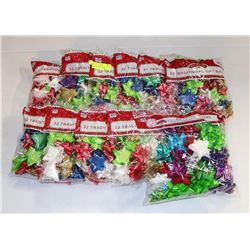 LARGE LOT OF ASSORTED CHRISTMAS GIFT BOX BOWS