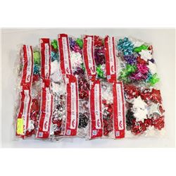 10 BAGS OF ASSORTED CHRISTMAS BOWS