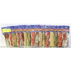 16 CHRISTMAS WIRE RIBBONS RED AND GOLD