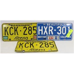 LOT OF 3 LICENSE PLATES