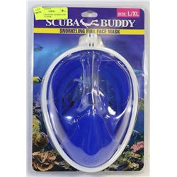 NEW SCUBA BUDDY SNORKELING FULL FACE MASK.