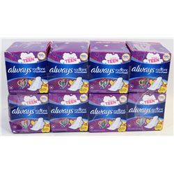 8 BOXES OF ALWAYS RADIANT FLEX FOAM PADS