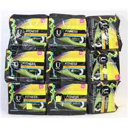 9 PACKS OF U BY KOTEX FITNESS PADS