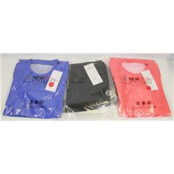 NEW WOMENS ATHLETIC SHORTS AND TWO ATHLETIC TOPS