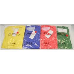 FOUR NEW WOMENS ATHLETIC TOPS SIZE EXTRA SMALL