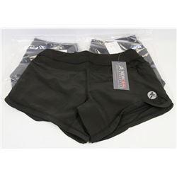 THREE NEW WOMENS WORK OUT SHORTS SIZE MEDIUM