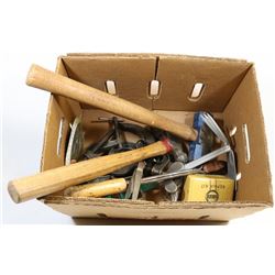 BOX OF ASSORTED HAND TOOLS