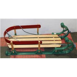 PULL SLED W/WOOD FRAME & NYLON