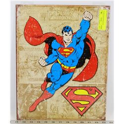 SUPERMAN RETRO REPLICA METAL SIGN.