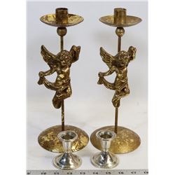 VINTAGE SET OF CANDLEHOLDERS AND MORE