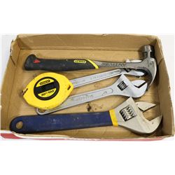 TOOL LOT: INCLUDES 3 LARGE CRESCENT WRENCHES,