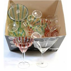 BOX OF MARGARITA GLASSES AND SERVING JUG